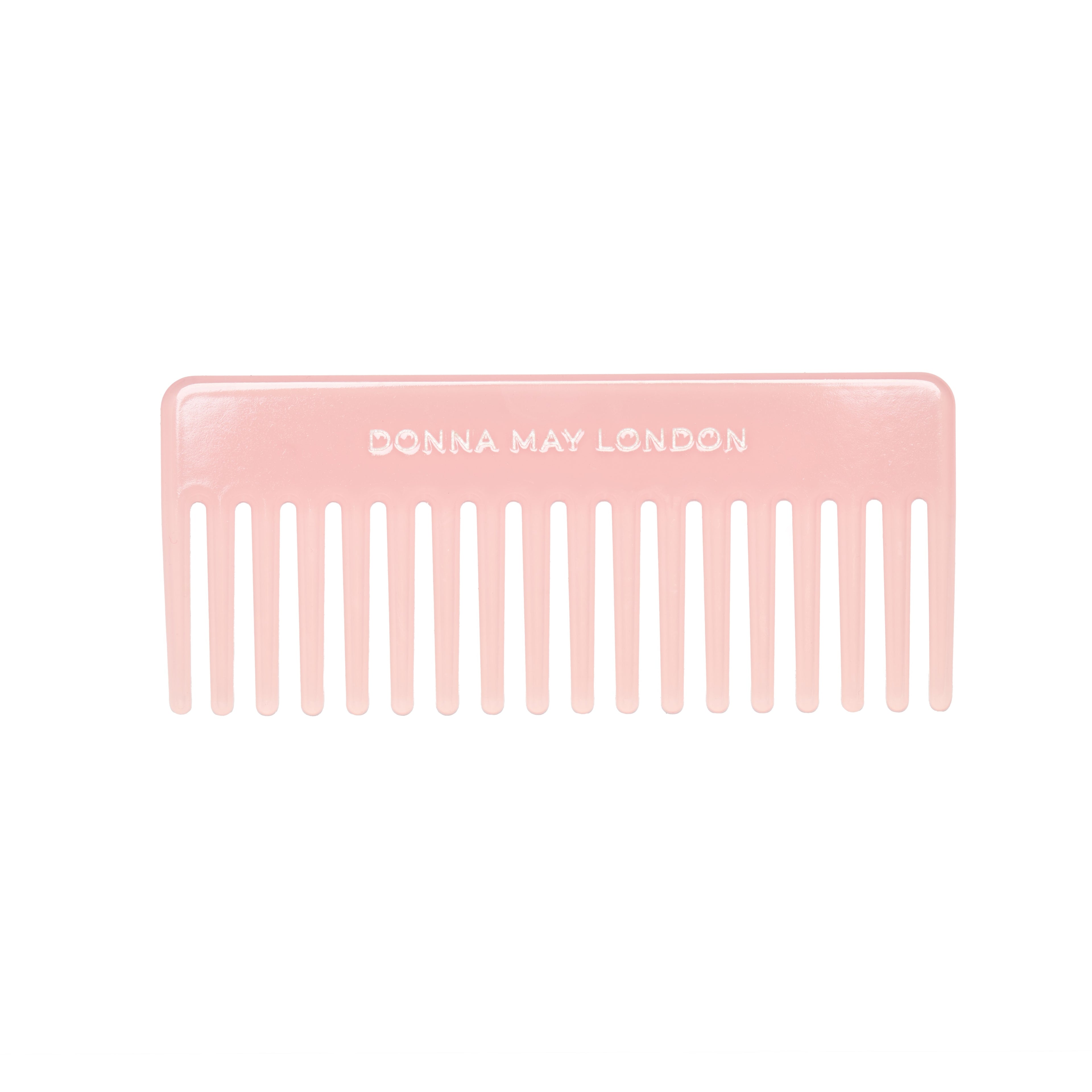 Wide Tooth Hair Comb with Faux Leather Pouch