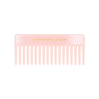 Wide Tooth Hair Comb with Faux Leather Pouch