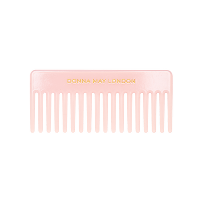Wide Tooth Hair Comb with Faux Leather Pouch