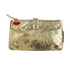 Clear Pocket Makeup Bag in Gold