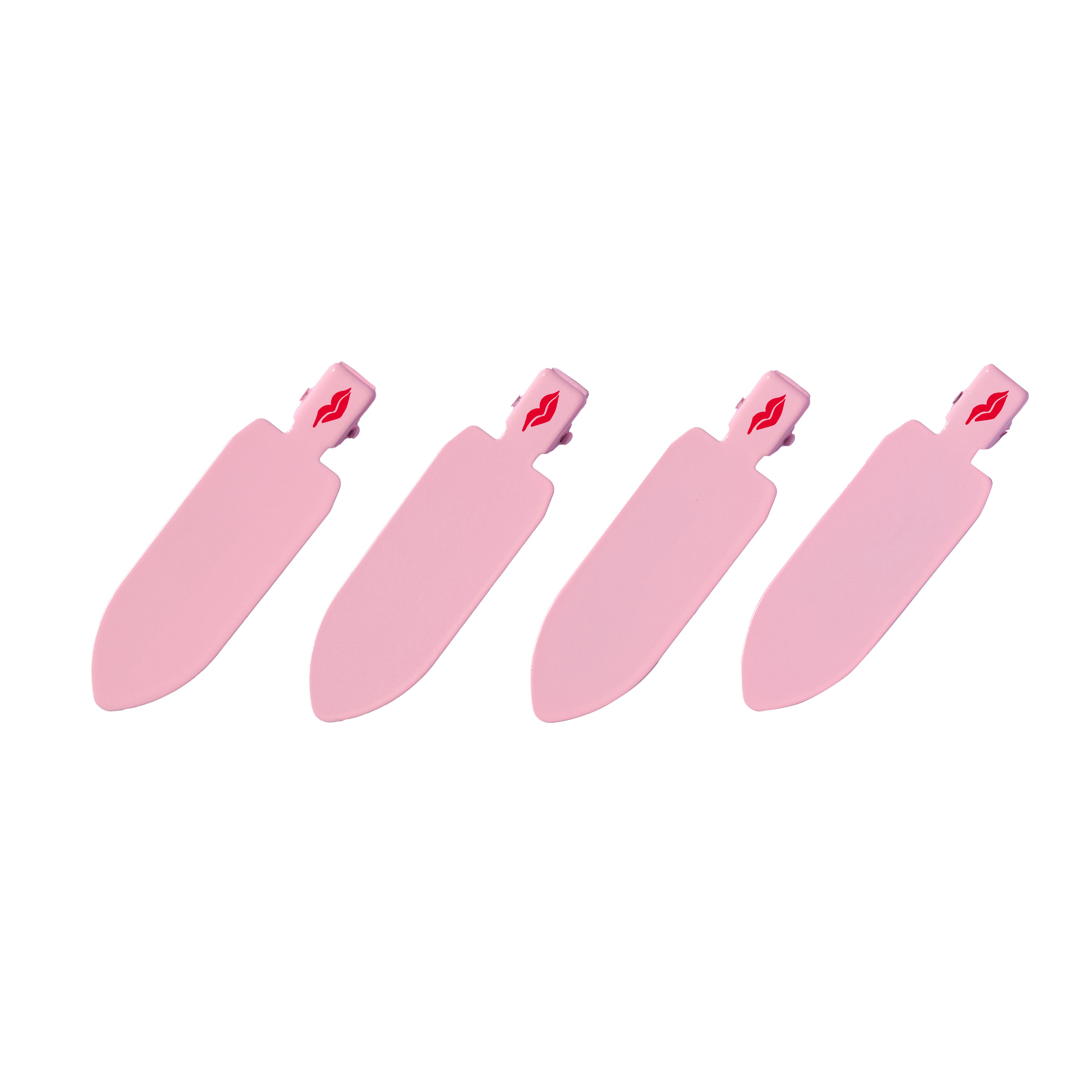 Stay Smooth Set – 4 Crease-Free Hairclips in Donna May Pink