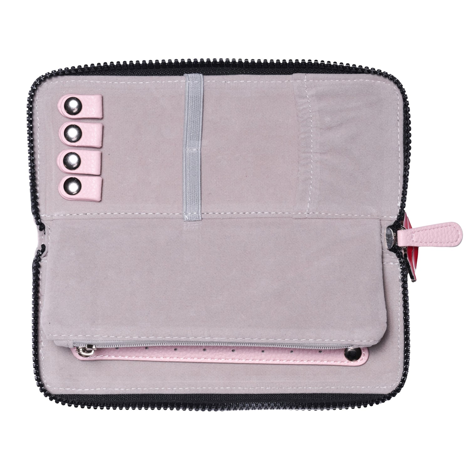 Jewellery Wallet in Blush Pink Faux leather