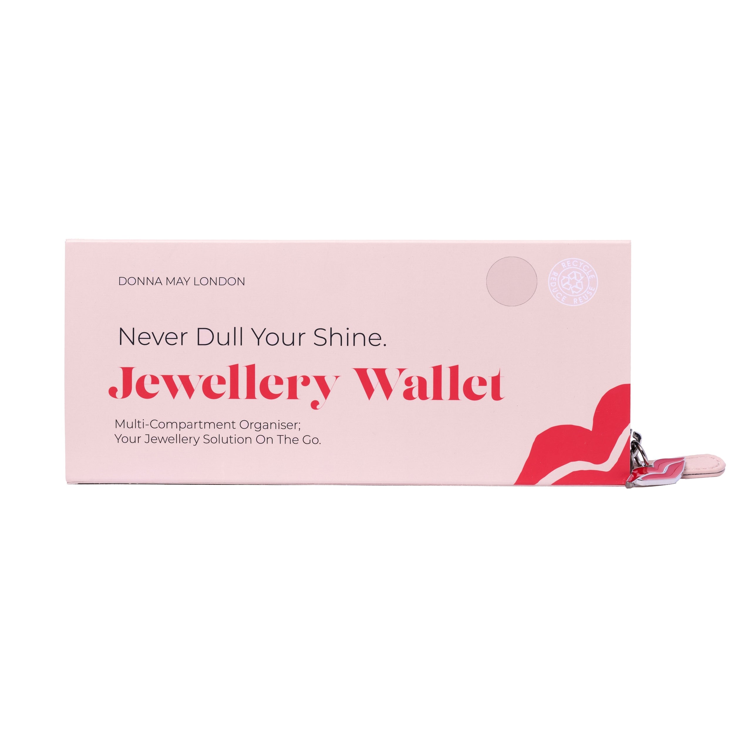 Jewellery Wallet in Blush Pink Faux leather