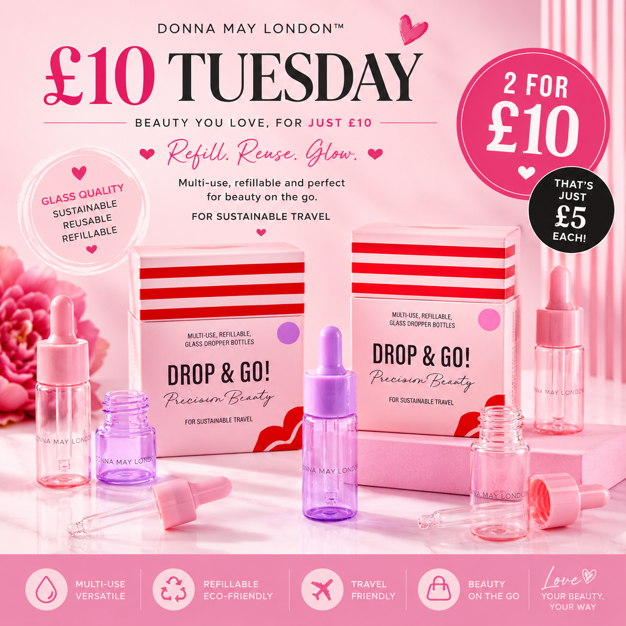 Dropper Bottles 2 for £10 Offer
