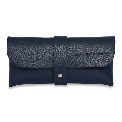 Glasses Case in Soft Italian Leather - Naples Navy
