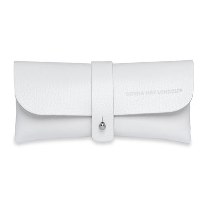 Glasses Case in Soft Italian Leather - Florence White