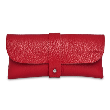 Glasses Case in Soft Italian Leather - Venice Red