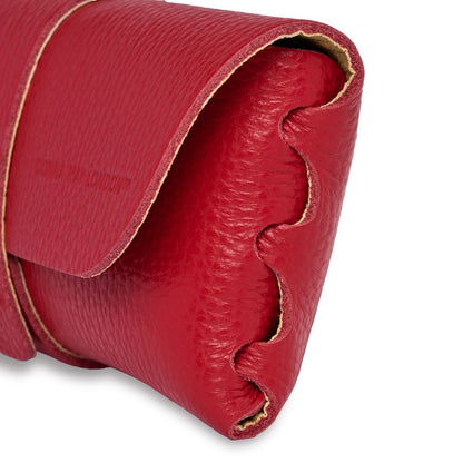 Glasses Case in Soft Italian Leather - Venice Red