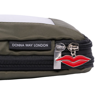 Lightweight khaki compression cubes for carry-on luggage