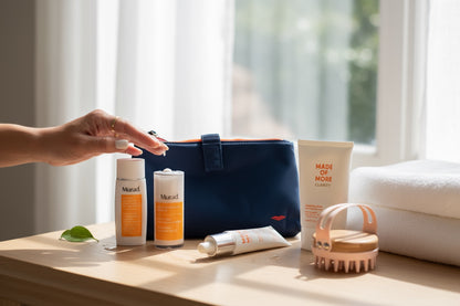 Navy Knick-Knack Bag Max – 3 Clear Pocket Beauty Organiser