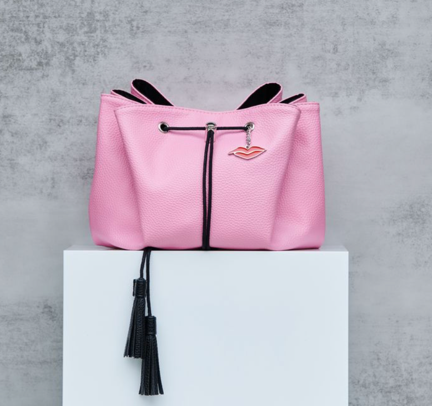 Lay Flat Makeup Bag in Peony Pink