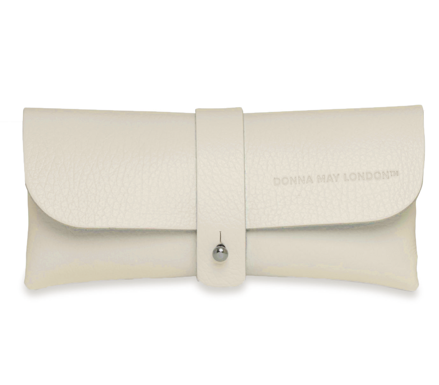 Vera Glasses Case in Soft Off-White Italian Leather