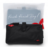 3 clear pocket beauty organiser in black