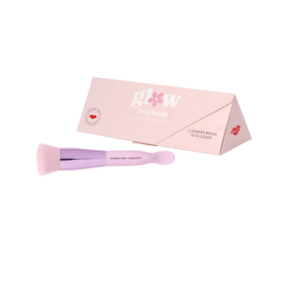 Double Ended Facial Cleanser Brush with Scoop