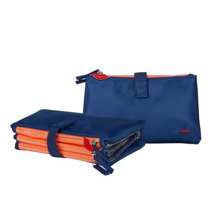 Navy Knick-Knack Bag Max – 3 Clear Pocket Beauty Organiser