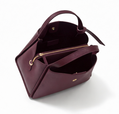Bow Bag in Deep Plum - The Everyday Luxe Mini Tote