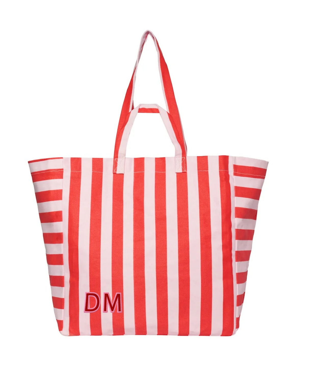 The Everyday Tote – Red &amp; Pink Stripe