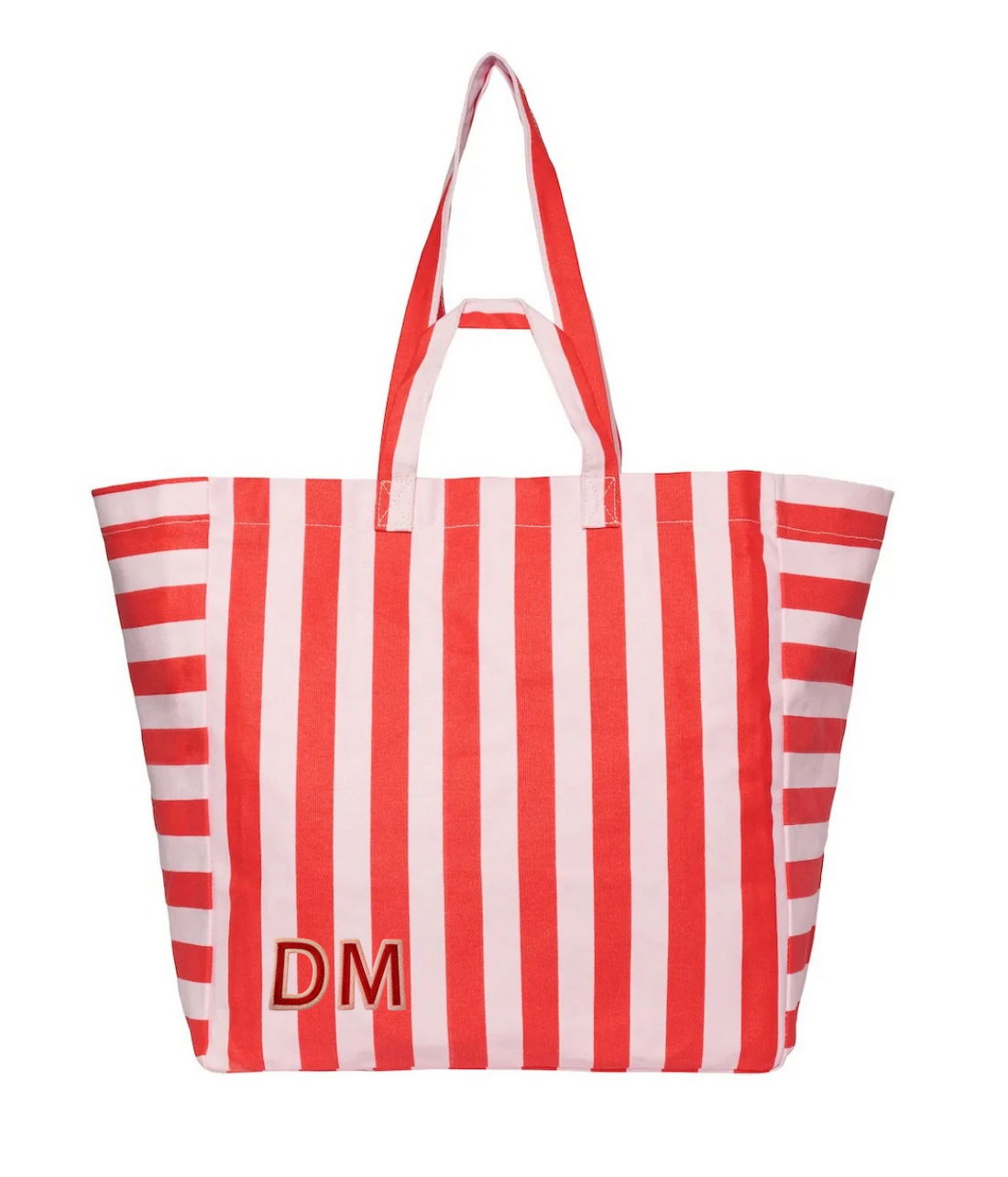 The Everyday Tote – Red &amp; Pink Stripe