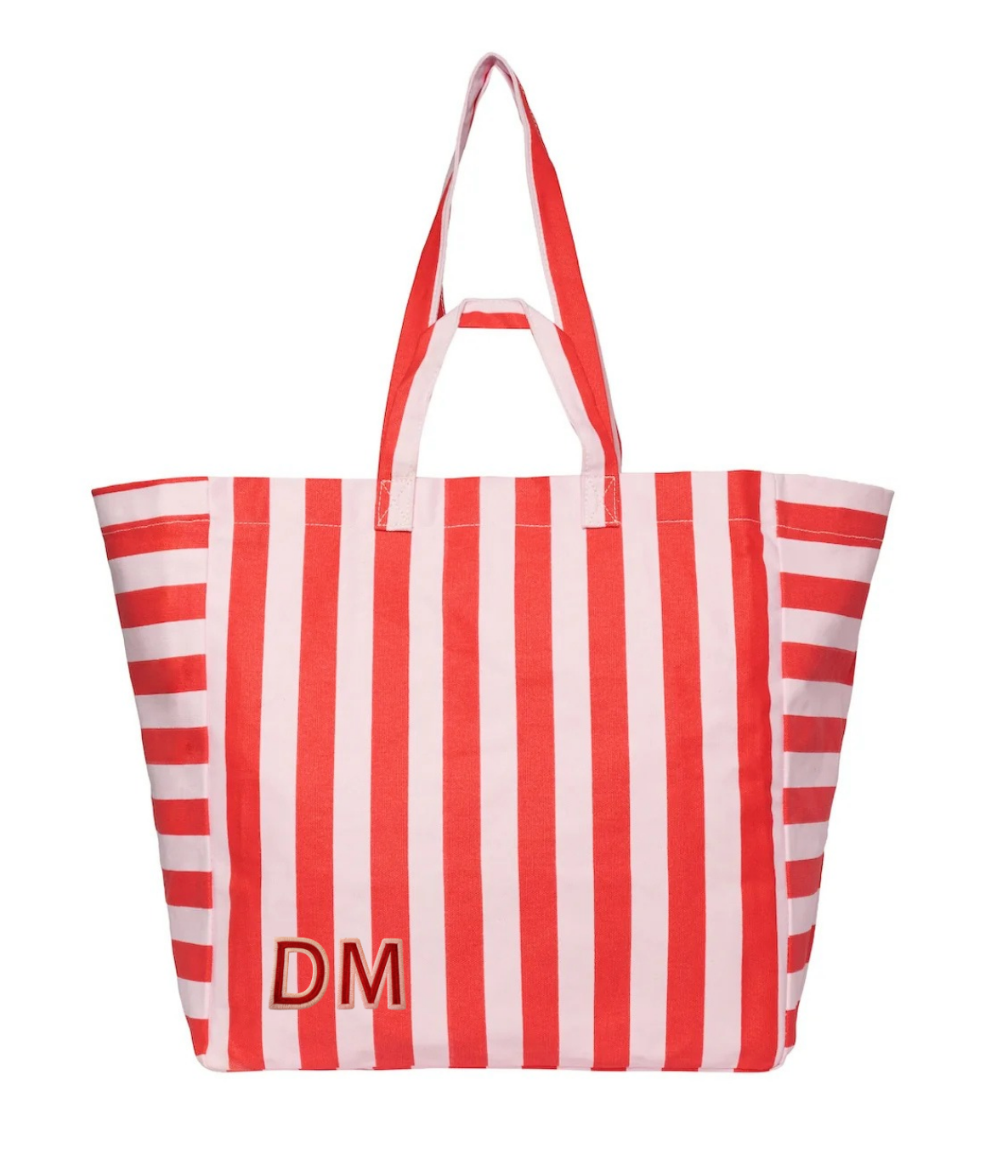 The Everyday Tote – Red &amp; Pink Stripe