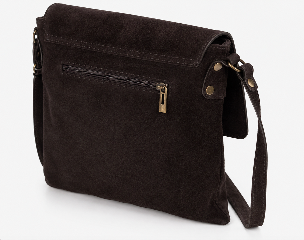 The Everyday Italian Suede Bag in Brown