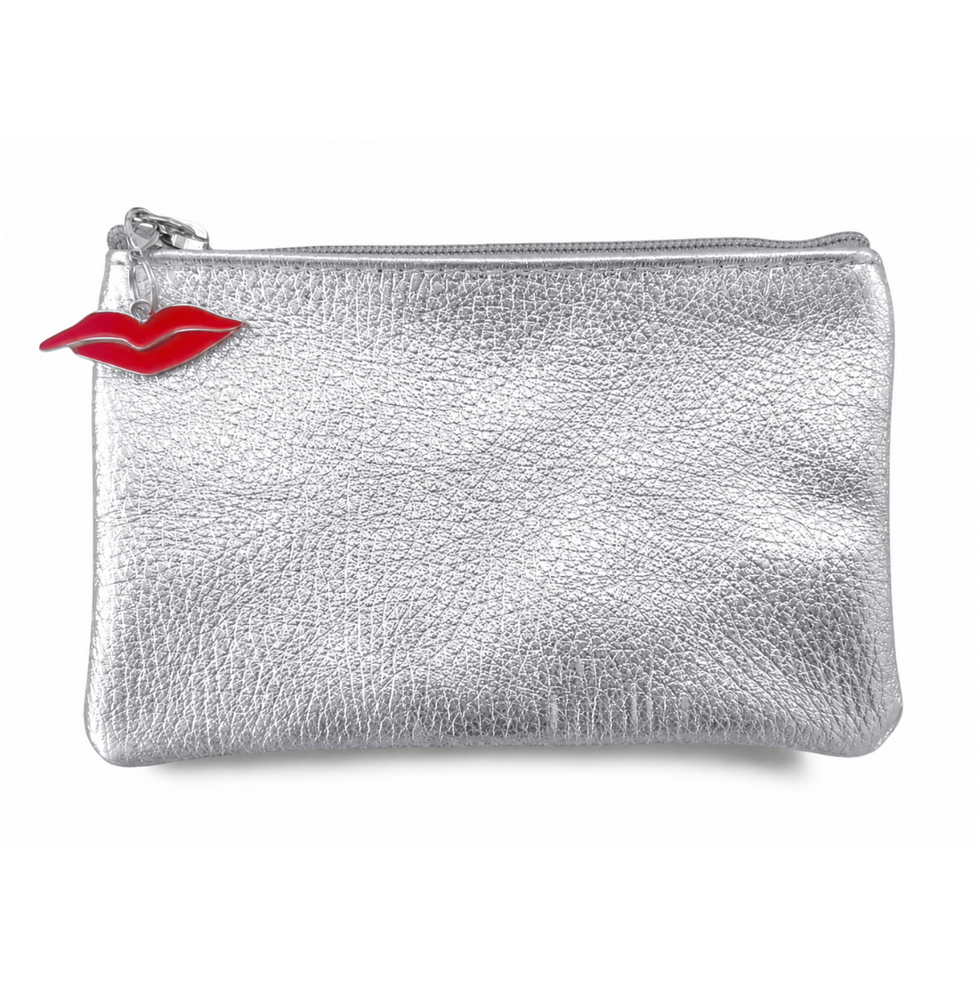 Argento Lipstick &amp; Penny Purse in Silver Leather