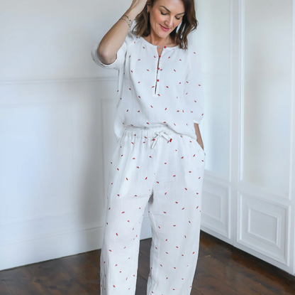 SALE: White Pyjamas - Size 18 END OF LINE