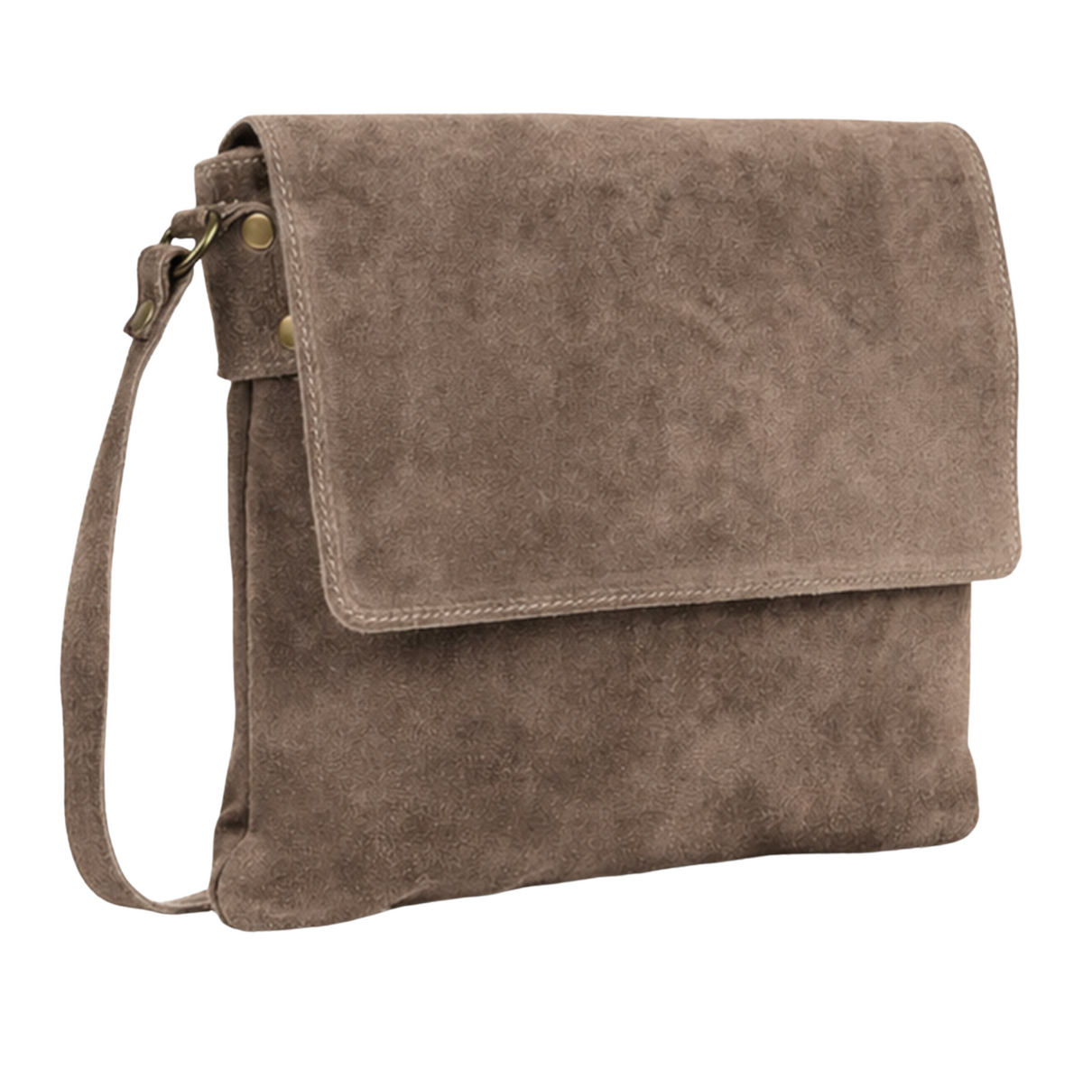 The Everyday Italian Suede Bag in Mink