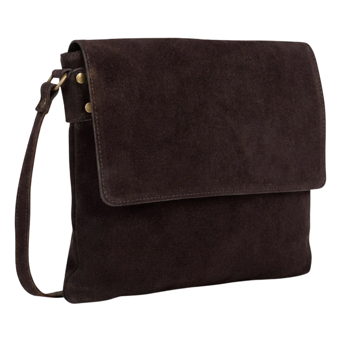 The Everyday Italian Suede Bag in Brown