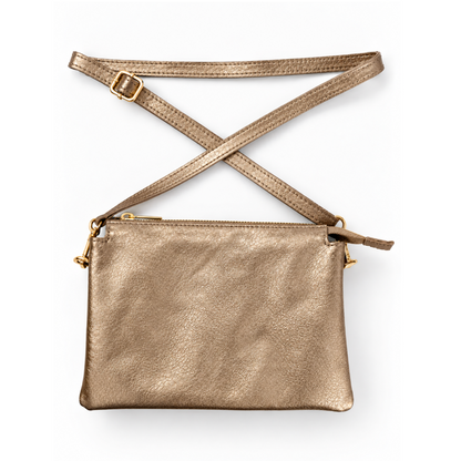 Trinity Cross Body bag in Antique Gold