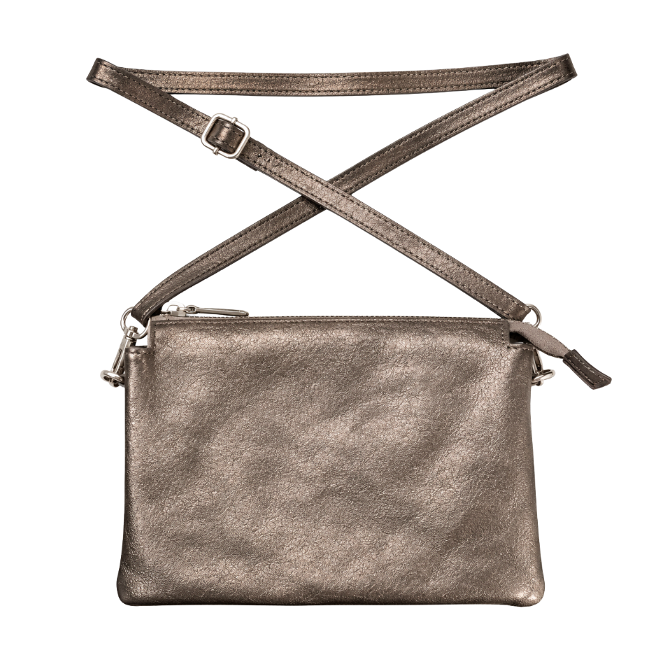 Trinity Cross Body bag in Gunmetal Silver