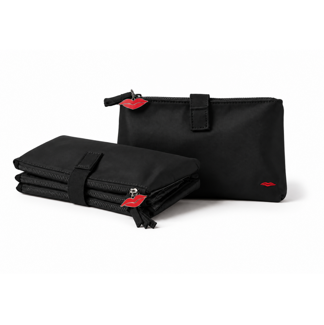 Black Knick-Knack Bag Max – 3 Clear Pocket Beauty Organiser