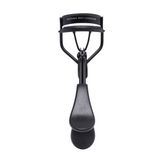 Donna May London black eyelash curlers with pink cleaning cloth and spare rubber pad