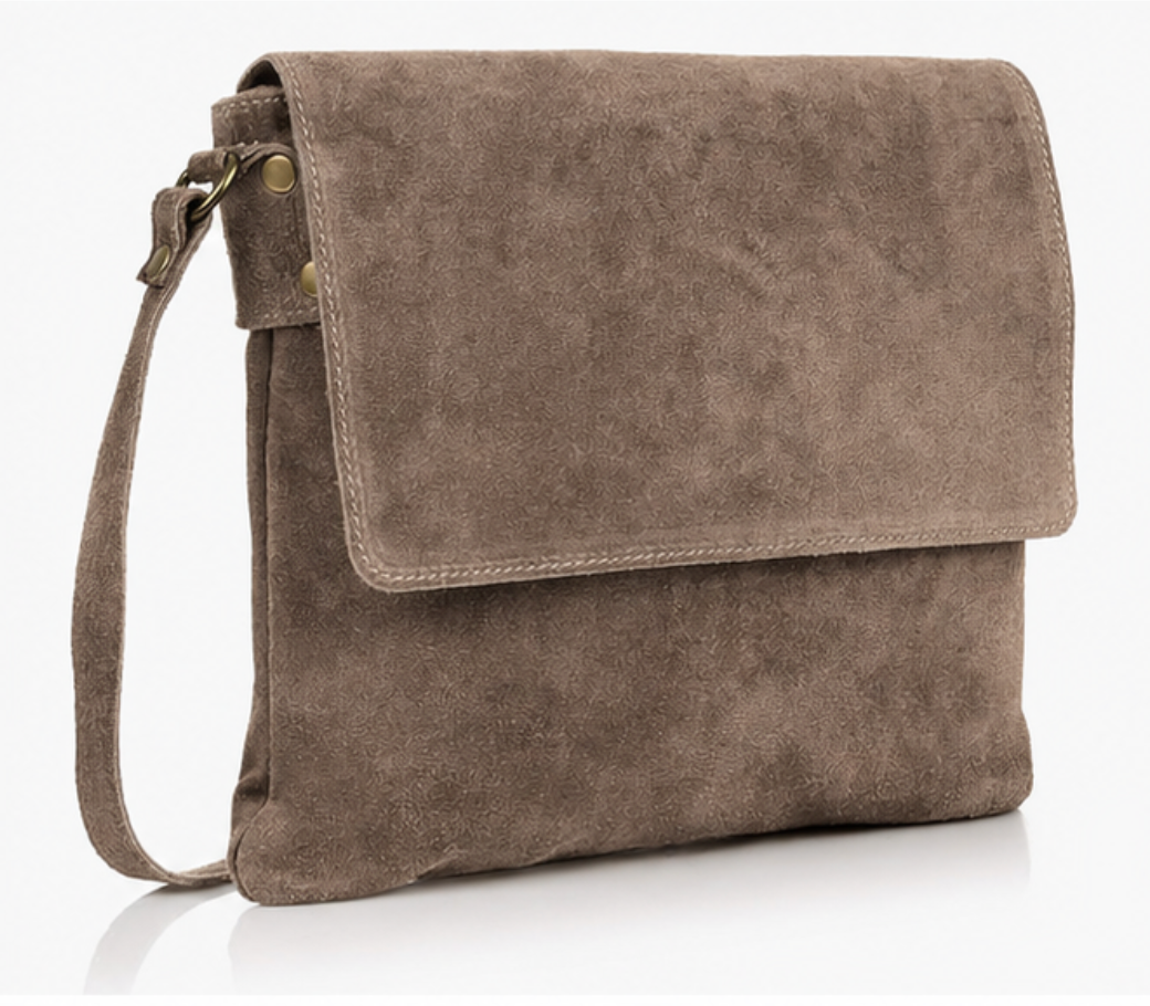 The Everyday Italian Suede Bag in Mink