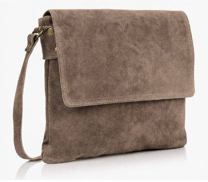 The Everyday Italian Suede Bag in Mink