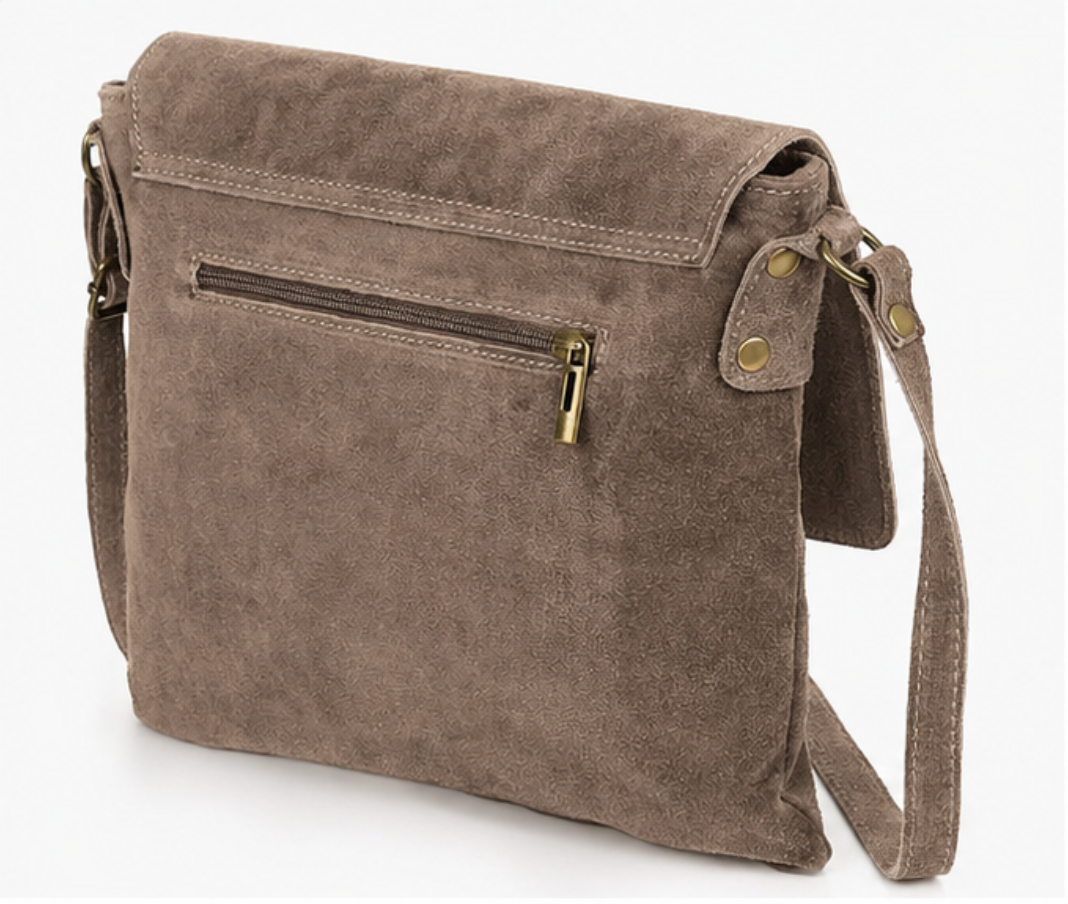The Everyday Italian Suede Bag in Mink