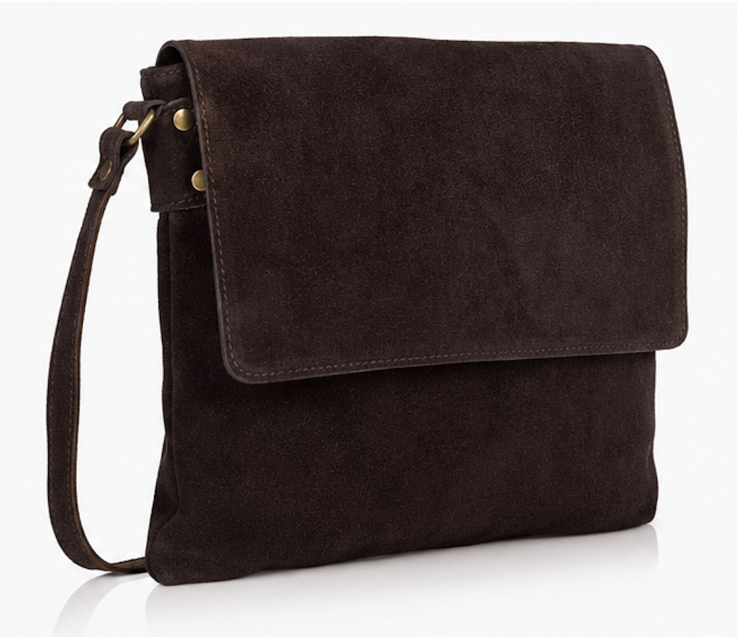 The Everyday Italian Suede Bag in Brown