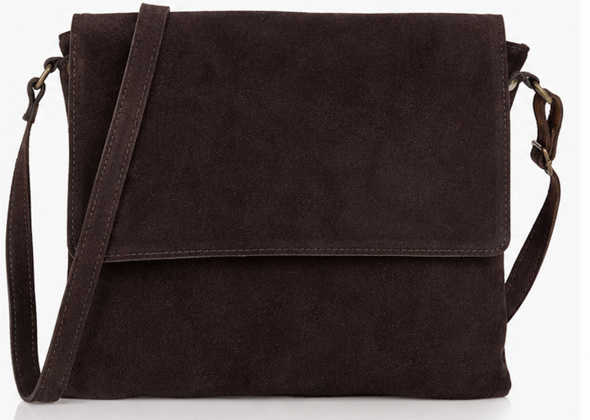 The Everyday Italian Suede Bag in Brown