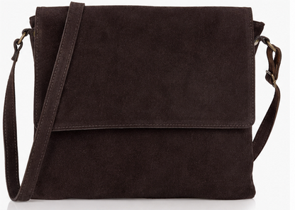 The Everyday Italian Suede Bag in Brown