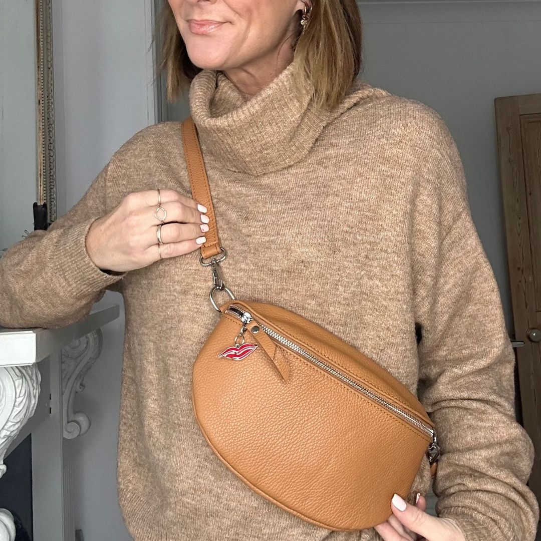 Tan leather everyday bag