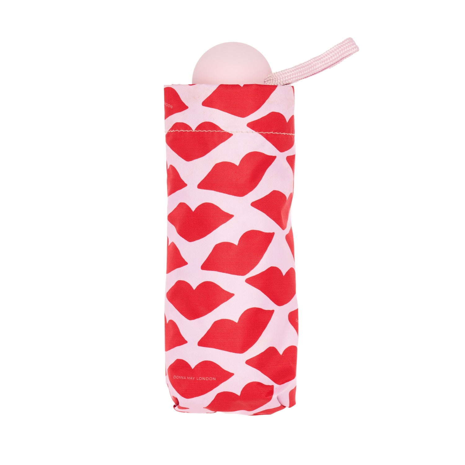 Red lip print compact umbrella