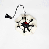 White open flat makeup bag