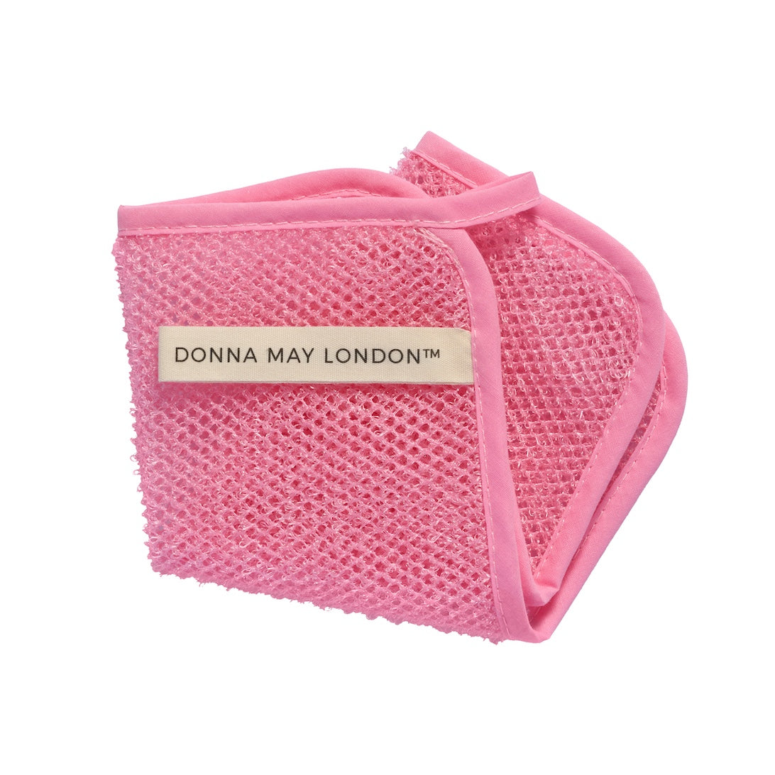 Glow Fresh Duo – Exfoliation Cloth &amp; Mitt Set (Pink)