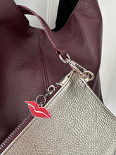 Burgundy & Gold Large Bag with Purse