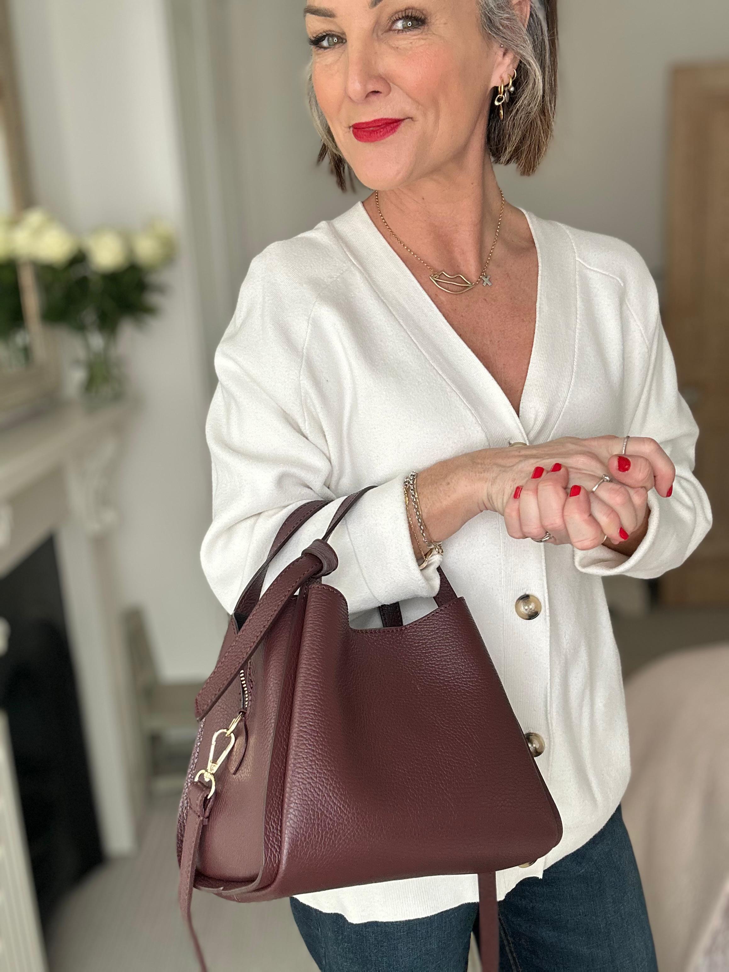 Bow Bag in Deep Plum - The Everyday Luxe Mini Tote