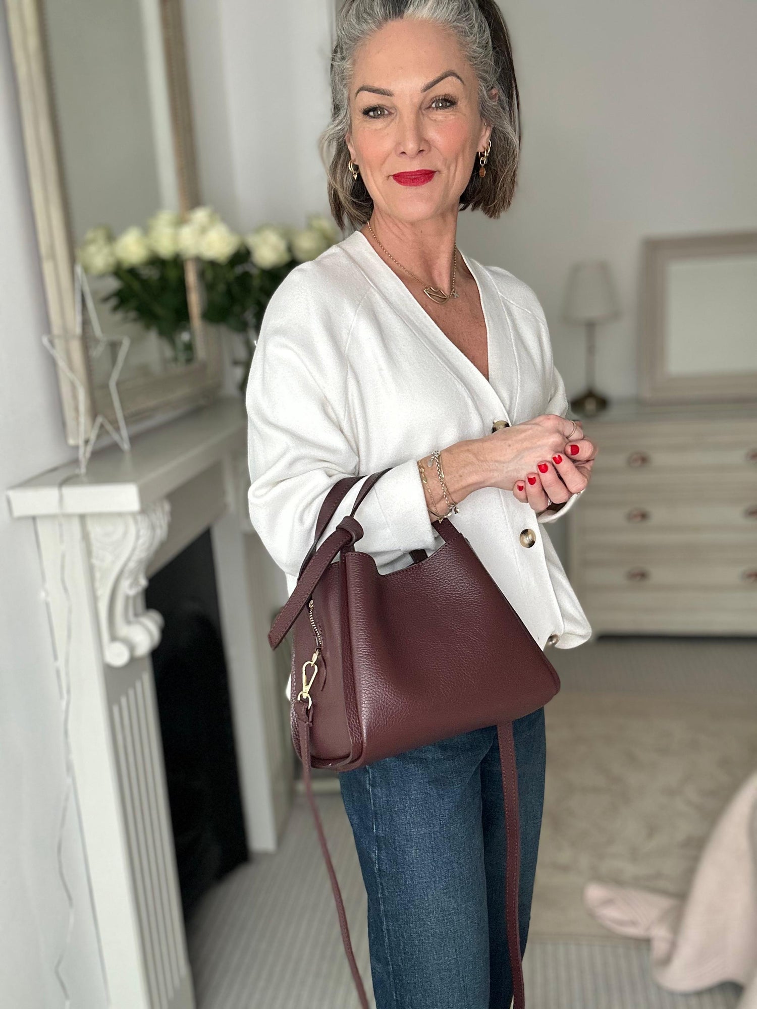 Bow Bag in Deep Plum - The Everyday Luxe Mini Tote