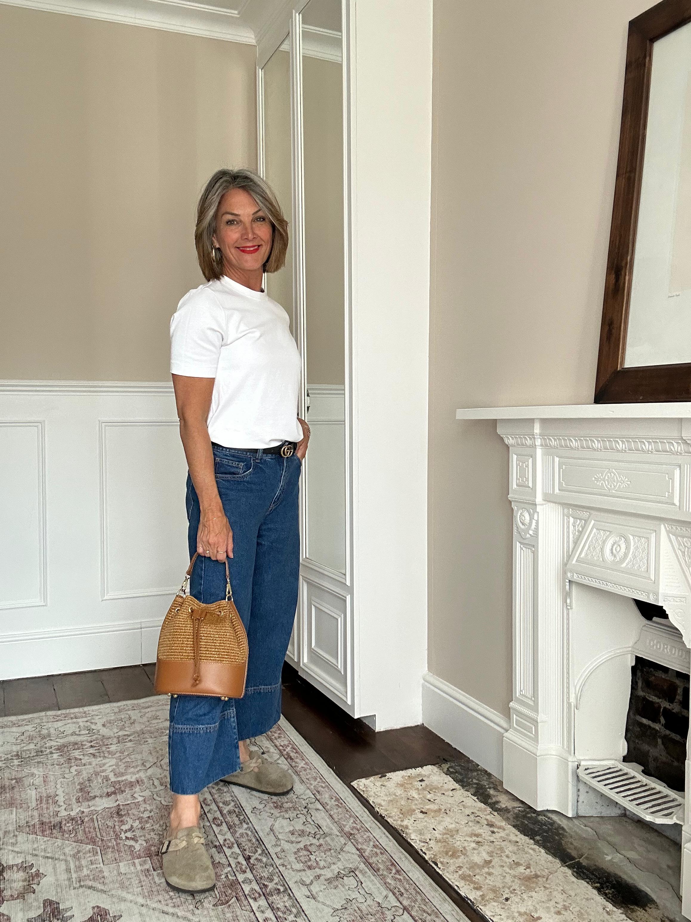 Amalfi Woven Bucket Bag with Tan Leather