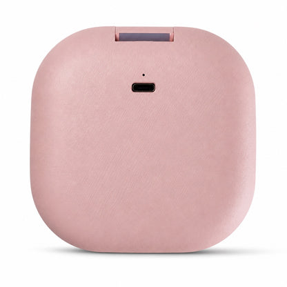 Pink LED Pocket Mirror – 2-in1 Magnified (x10) &amp; Standard Vision
