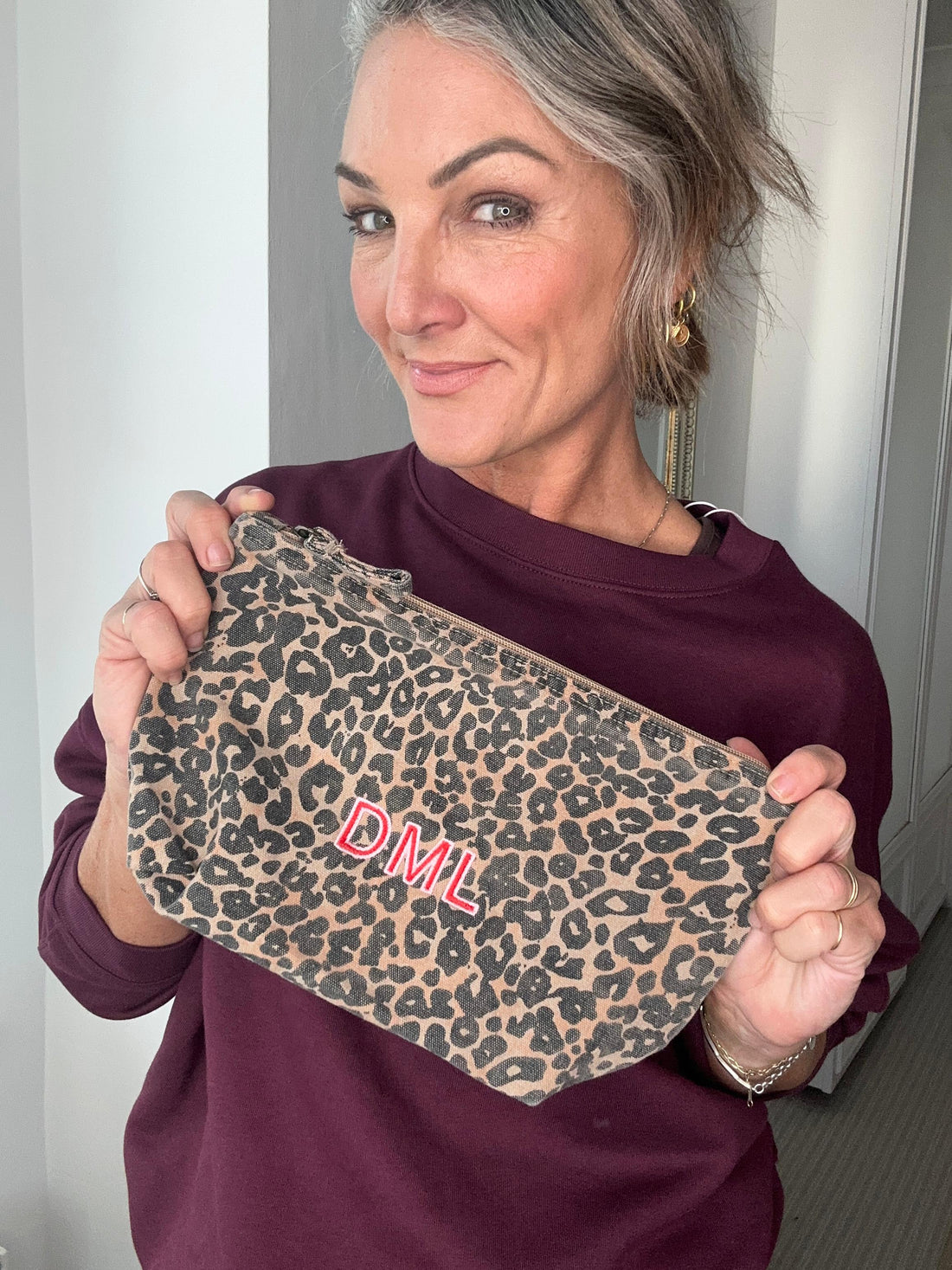 Leopard Print Accessories Purse - Personalised