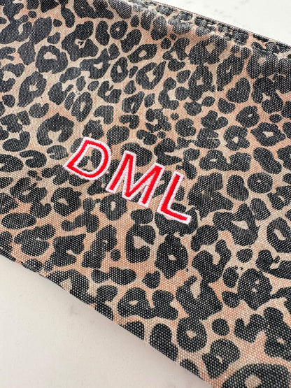 Leopard Print Accessories Purse - Personalised