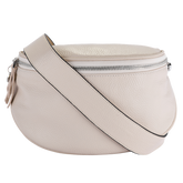 Winter white leather handbag